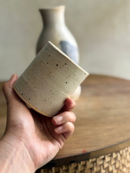 Wheel Thrown- Ceramic Carafe/Water Bottle with tumbler- Koi #3