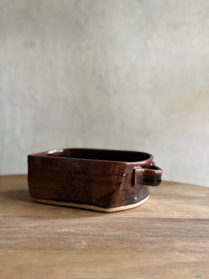 Rectangular Serving Dish/Baking Dish- Tenmoku