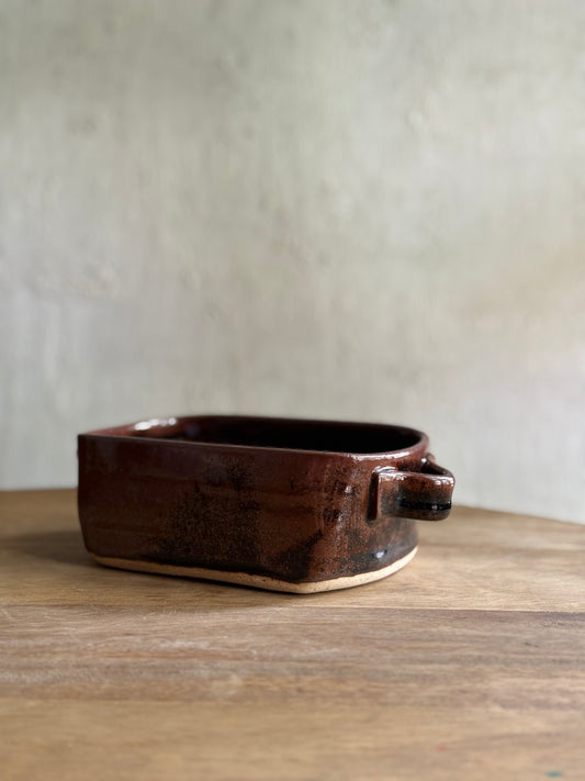 Rectangular Serving Dish/Baking Dish- Tenmoku