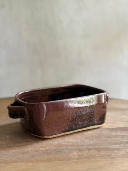 Rectangular Serving Dish/Baking Dish- Tenmoku
