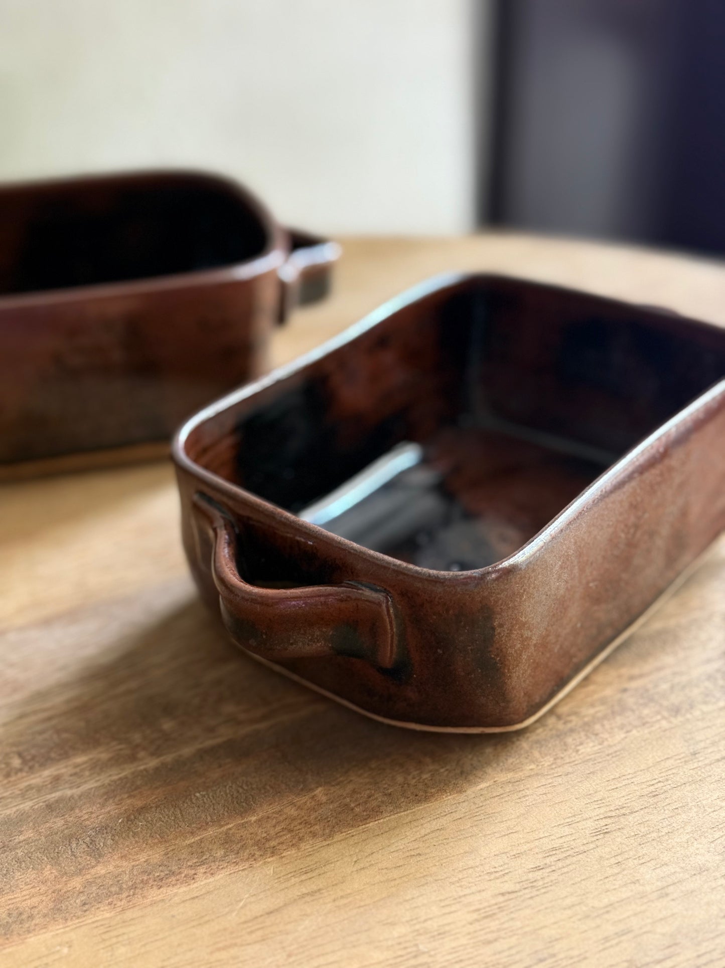 Rectangular Serving Dish/Baking Dish- Tenmoku