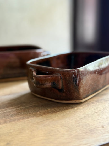 Rectangular Serving Dish/Baking Dish- Tenmoku