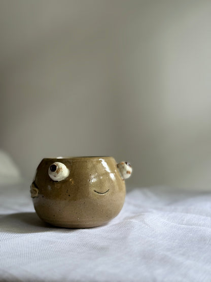 Nerdy Fish Holder- Wheel-Thrown + Sculpted- Taiwan Series