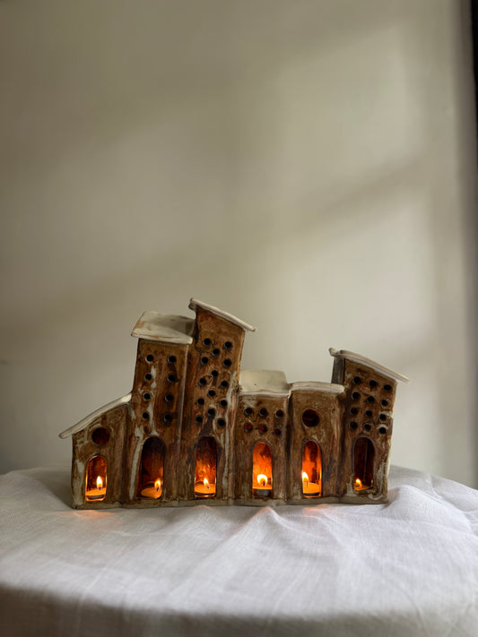 "Forgotten"- Tealight Lantern Sculpture- Showpiece