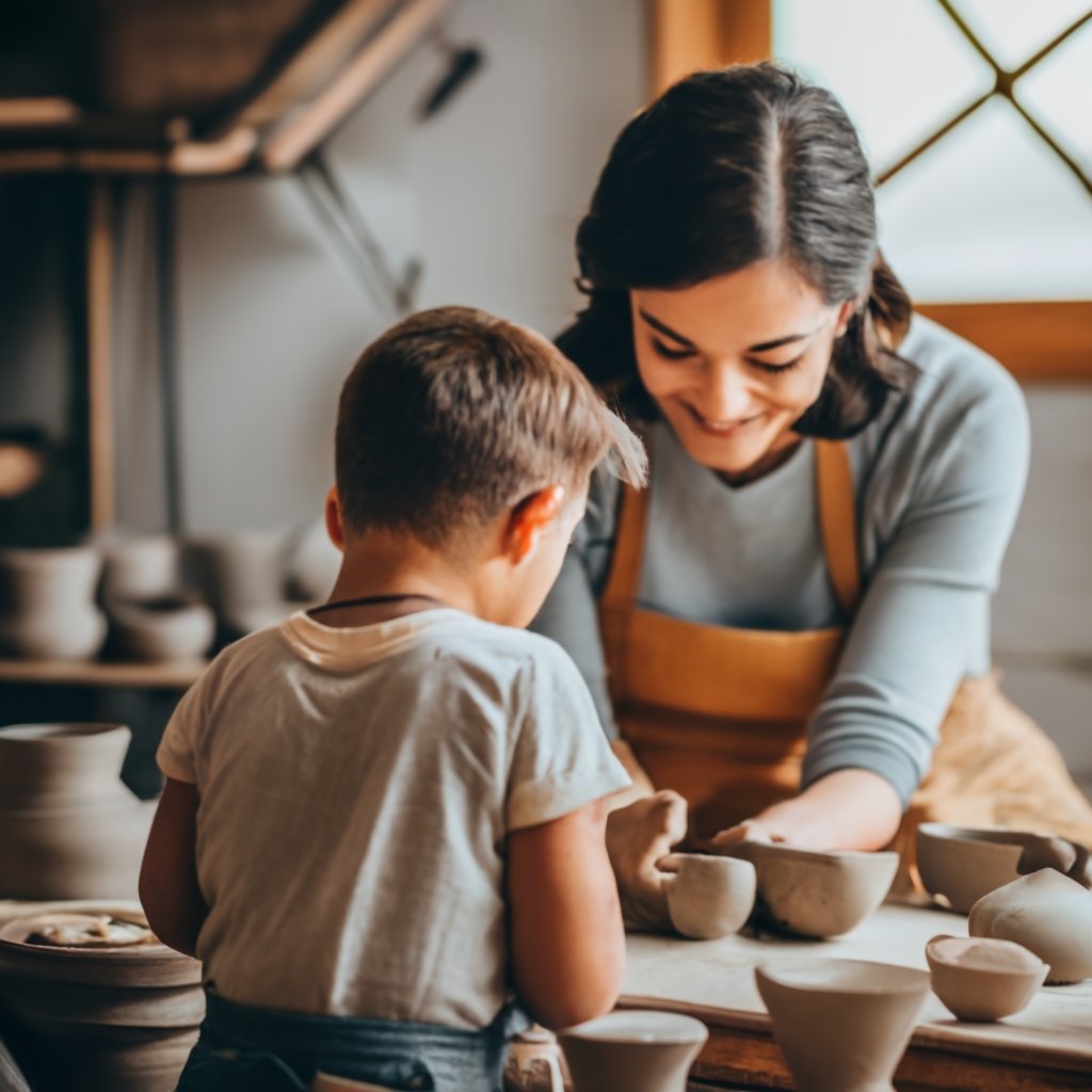 Parent and Child Pottery Class/ Family Sessions