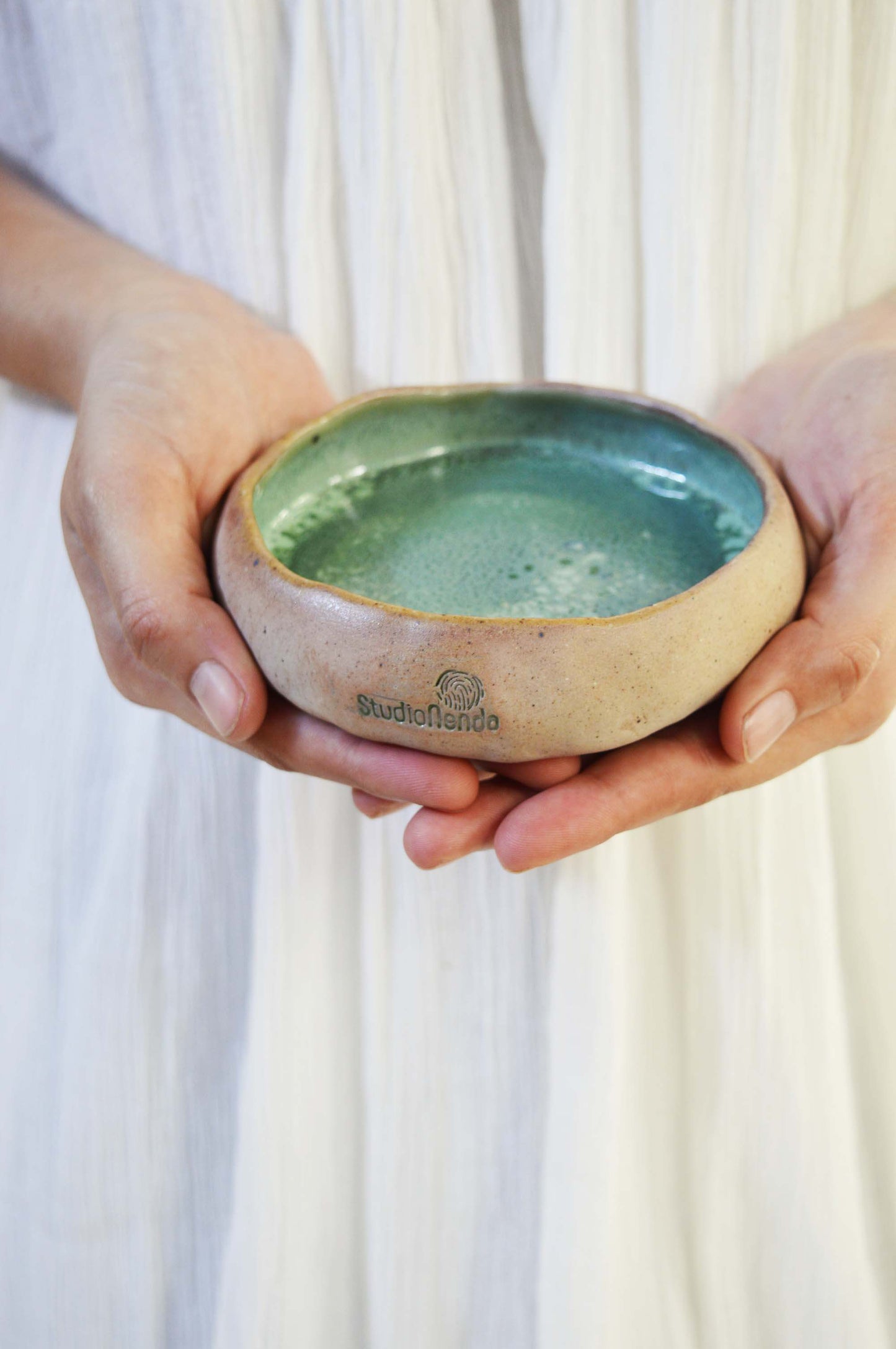 PINCH BOWLS FOR SIDES AND DIPS- MOTTLED GREEN