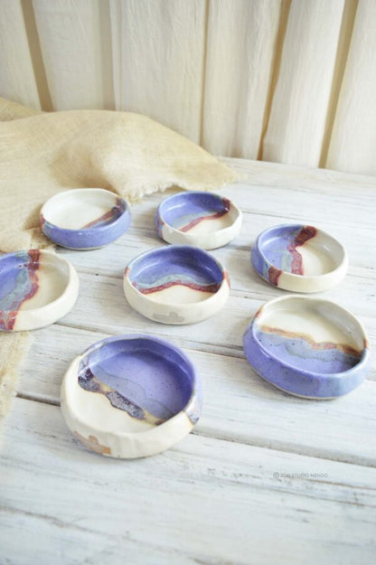 PINCH BOWLS FOR SIDES AND DIPS- Small- TEXTURED HALF N HALF
