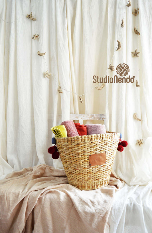 Sea Grass Towel Storage Basket