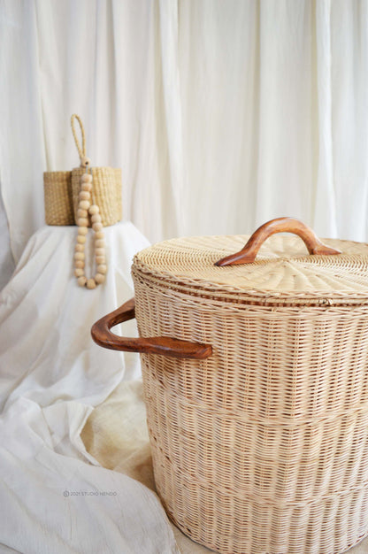 Wicker Laundry Basket- Large