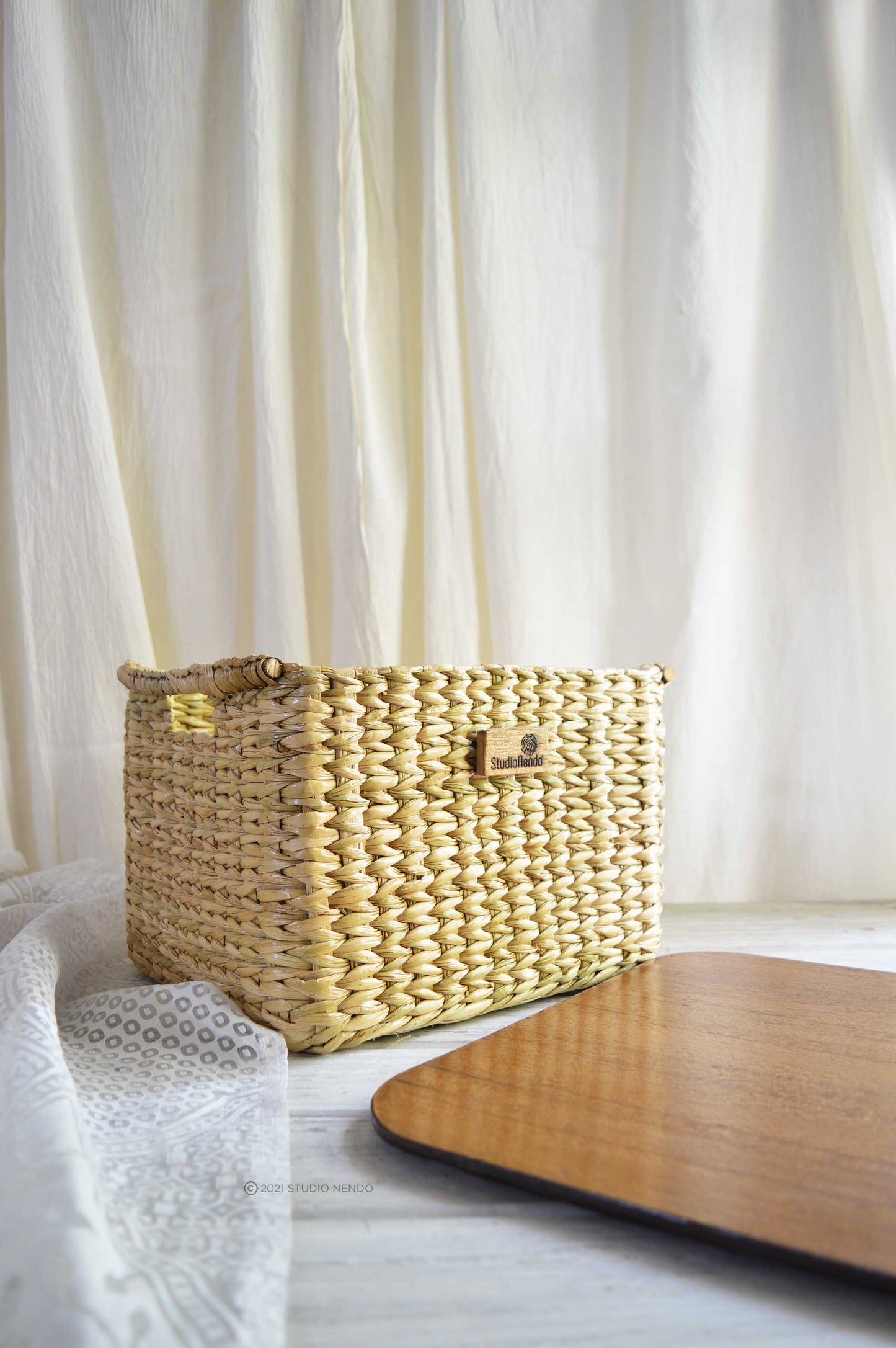 Sea Grass- Pantry Storage Lidded Basket