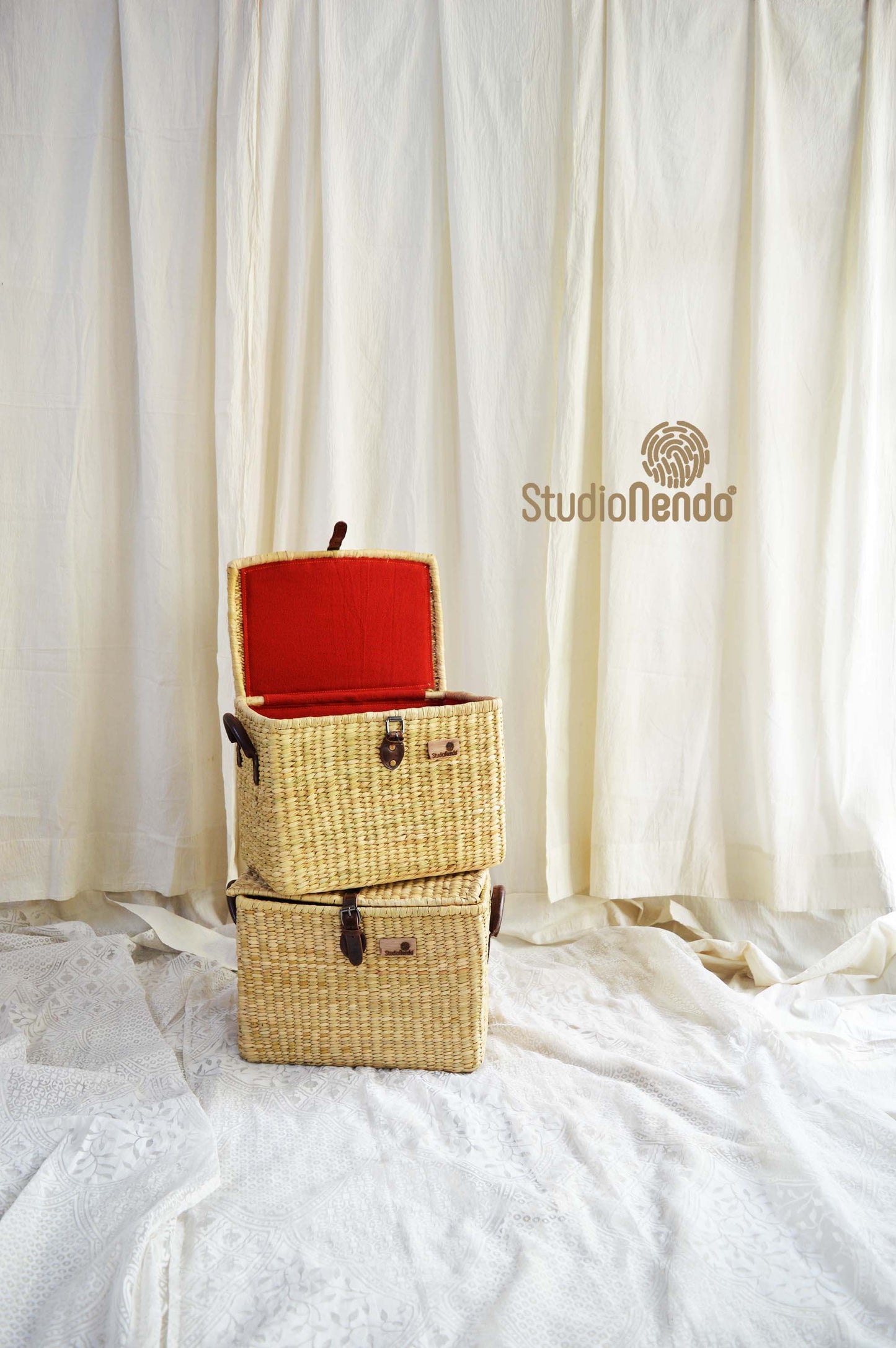 Sea Grass Storage Trunks- Scarlet