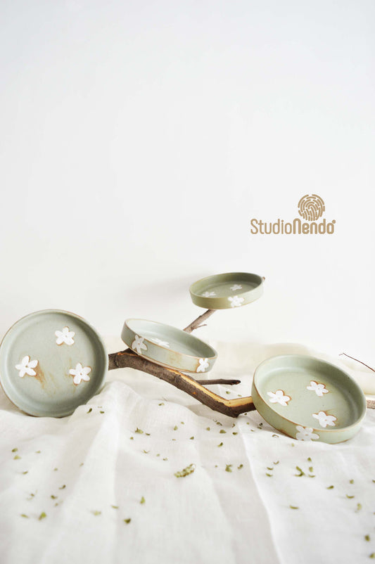 Cake Plate- Mogra Motif- Set of 2