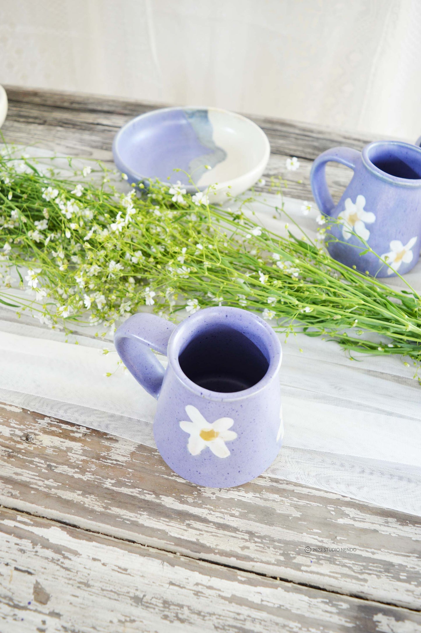 Coffee Mug- Daisy- Lilac