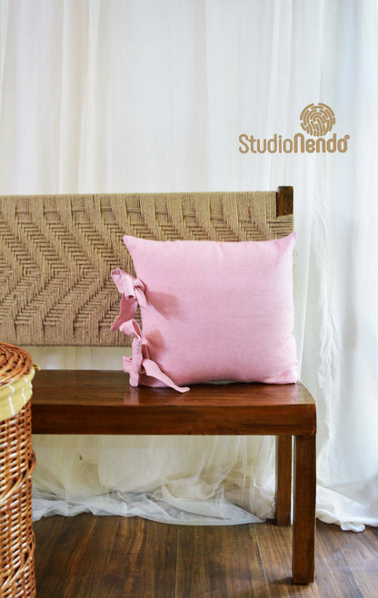Linen Cushion Cover- Candy Pink
