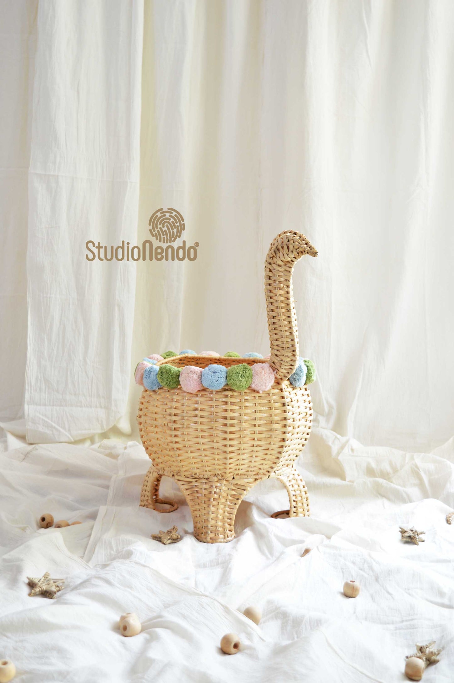 Giraffe PomPom Planter Basket