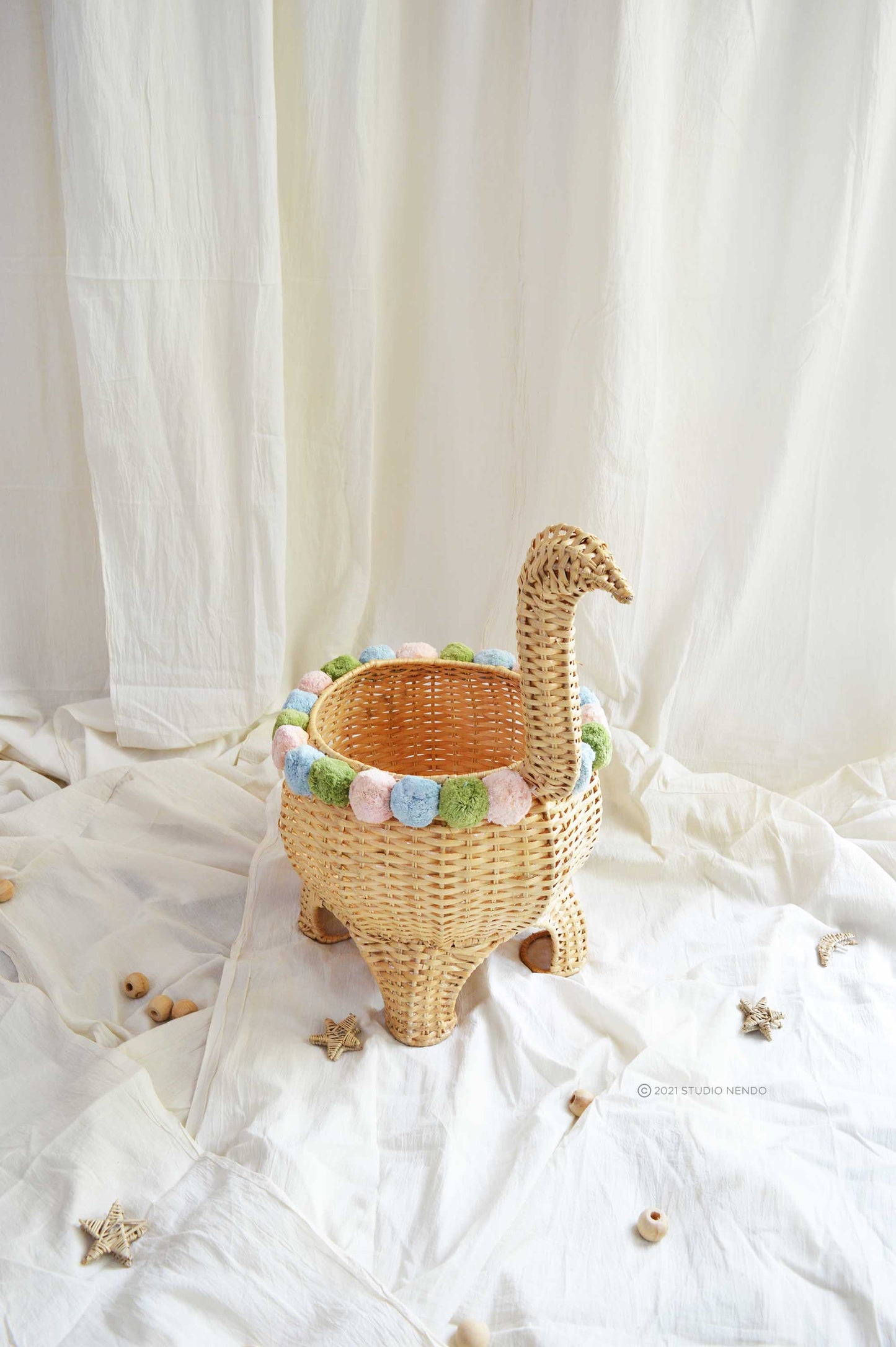 Giraffe PomPom Planter Basket