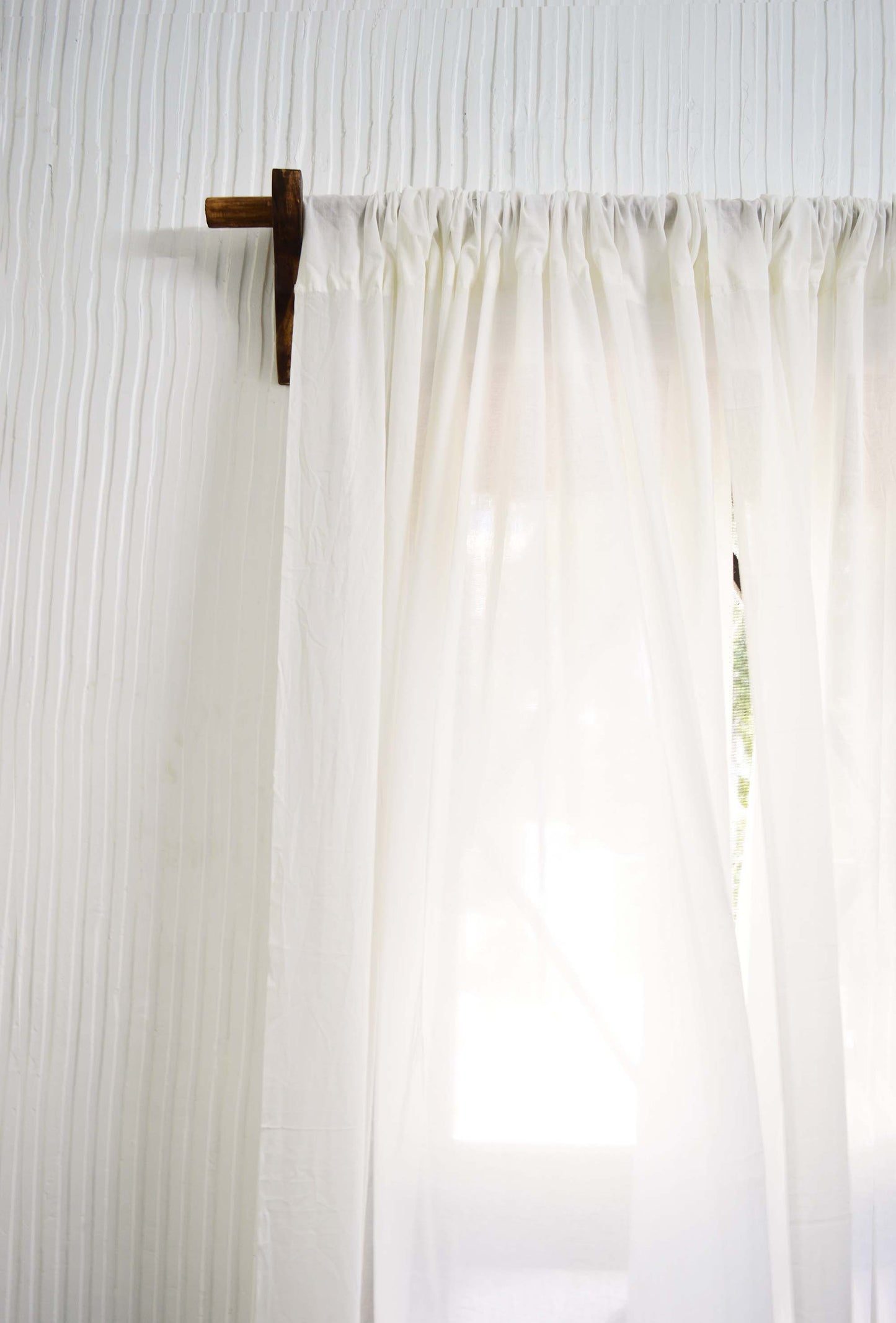 Mulmul Curtain- Frilly White
