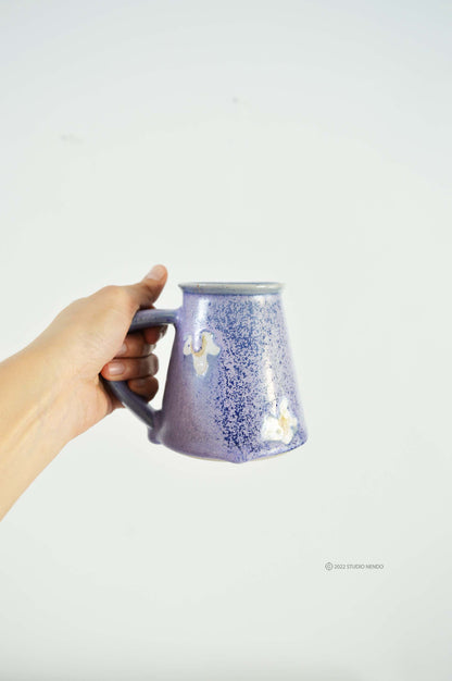 Coffee Mug- Daisy- Lilac- SECONDS