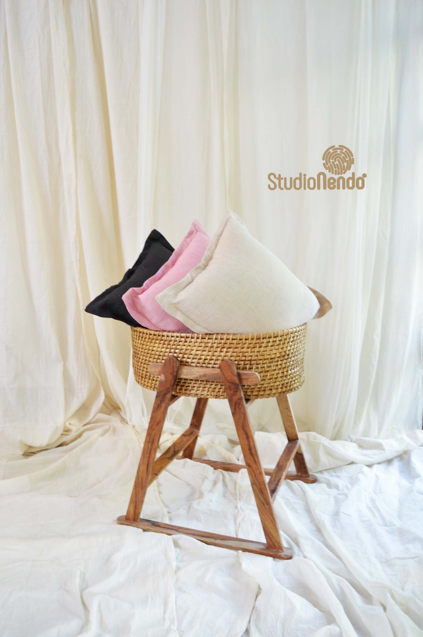 Linen Cushion Cover- Candy Pink