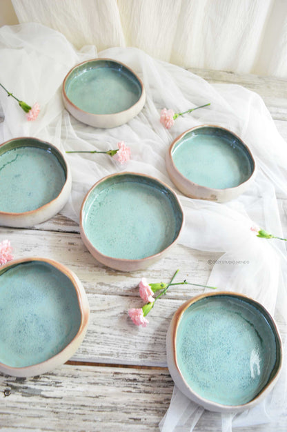 PINCH BOWLS FOR SIDES AND DIPS- MOTTLED GREEN
