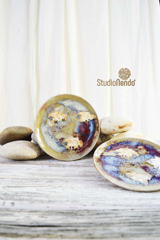 SNACK PLATES- IRREGULAR/ORGANIC- SET OF 2- Counting Sheep
