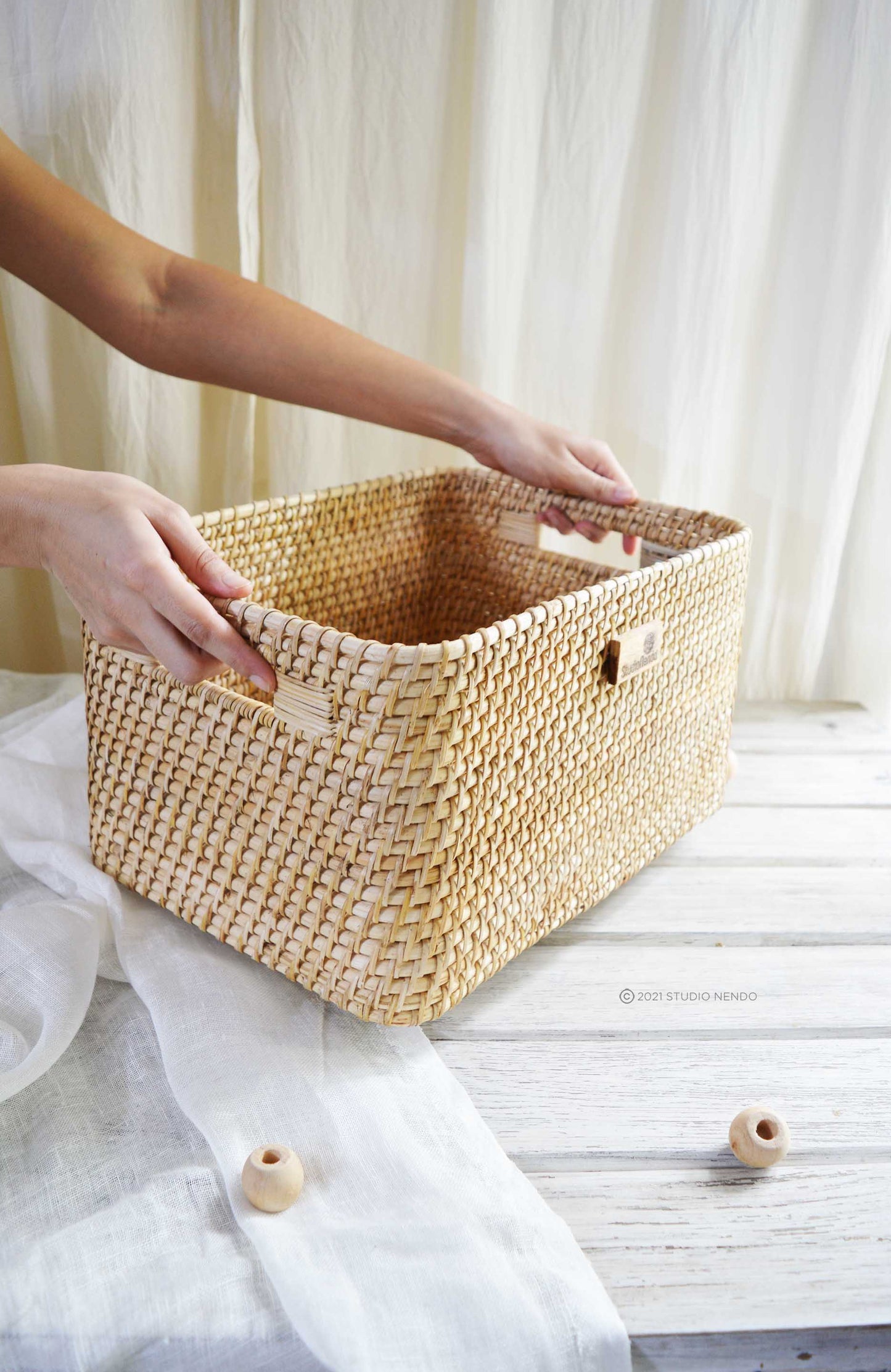 Cane Open Box- Laundry/Pantry Storage