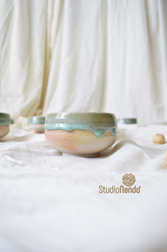 Swirl Soup Bowl- Mottled Green