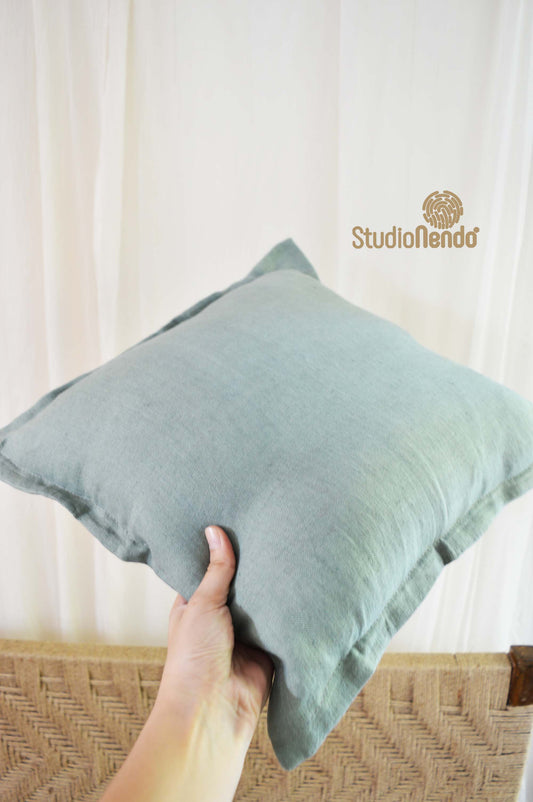 Linen Cushion Cover- Dusty Teal